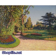 Tranh sơn dầu con đường công viên